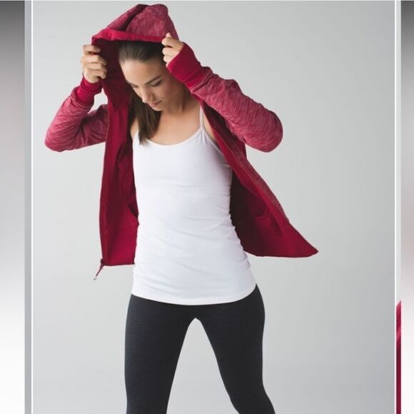 Lululemon In Flux Jacket Cranberry Reversible Size 10 - Picture 8 of 12